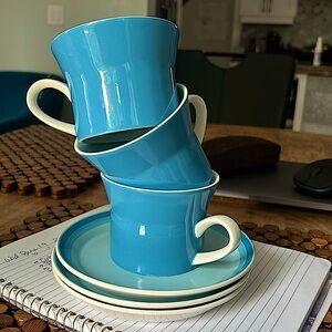 Set of 3 Mikasa Vintage 1970’s Playmates Azure